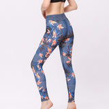 Maple Leaves Printed Legging --The Yoga Wear