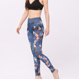 Maple Leaves Printed Legging --The Yoga Wear