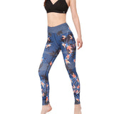 Maple Leaves Printed Leggings-The Yoga Wear