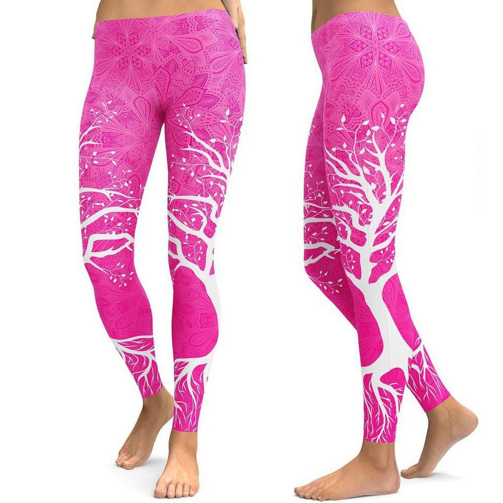 Tree Printed Yoga Legging,,The Yoga Wear