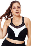 White Accent Mesh Strap Yoga Tops - The Yoga Wear