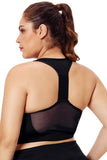 White Accent Mesh Strap Yoga Top --The Yoga Wear