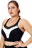 White Accent Mesh Strap Yoga Top --The Yoga Wear