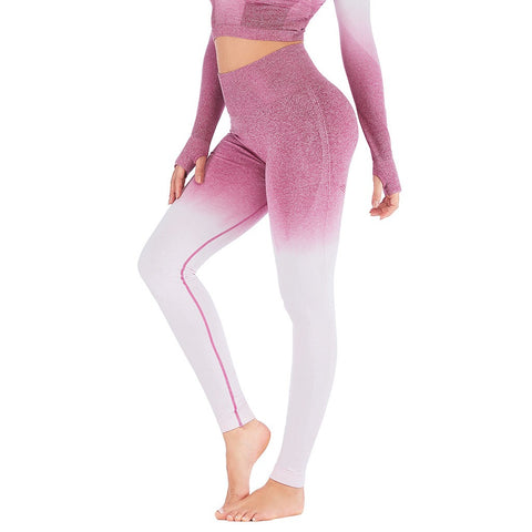 Ombre Printed Leggings - The Yoga Wear